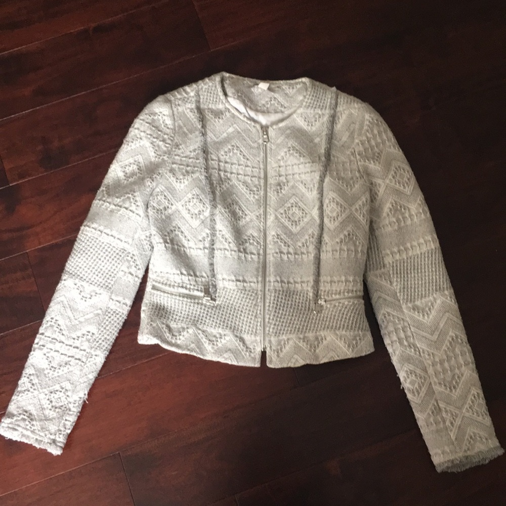Zara cropped wool blend jacket